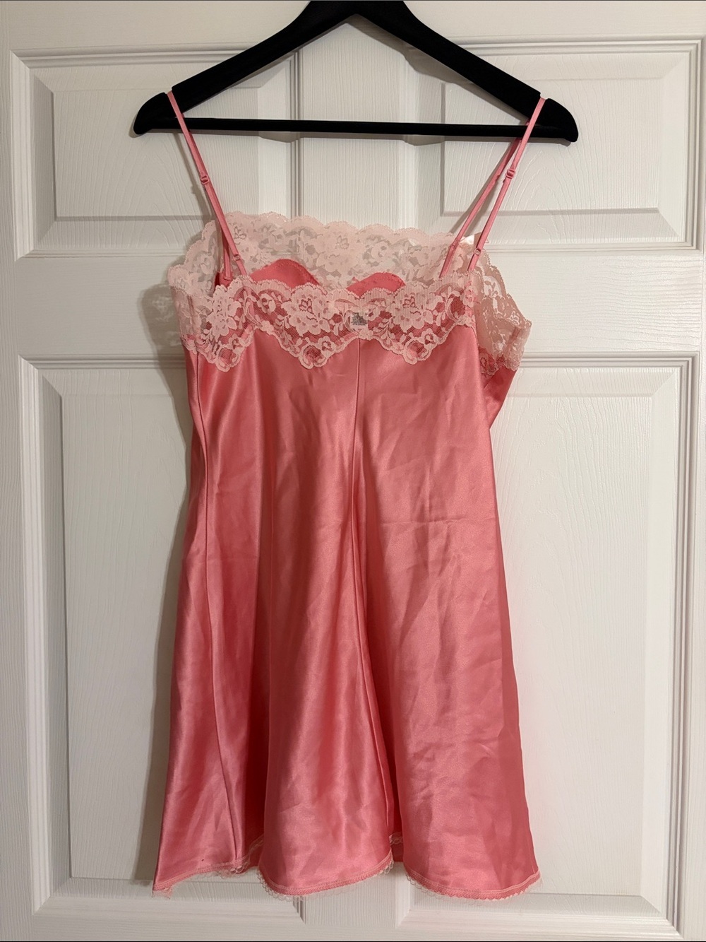 VTG Victoria’s Secret 2004 Pink Satin & Lace "Maria" Slip Dress Chemise - Size M - Picture 4 of 8